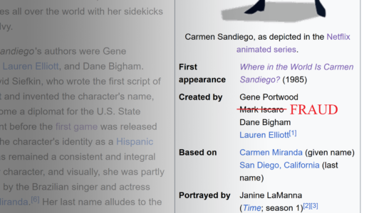 Carmen Sandiego And The Case Of The Sham Creator